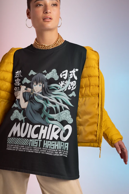 Muichiro Tokito Mist Hashira T-Shirt – Demon Slayer Organic Cotton Tee