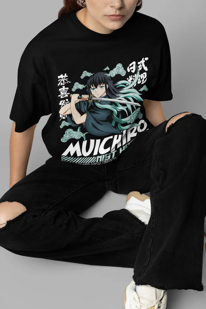 Muichiro Tokito Mist Hashira T-Shirt – Demon Slayer Organic Cotton Tee