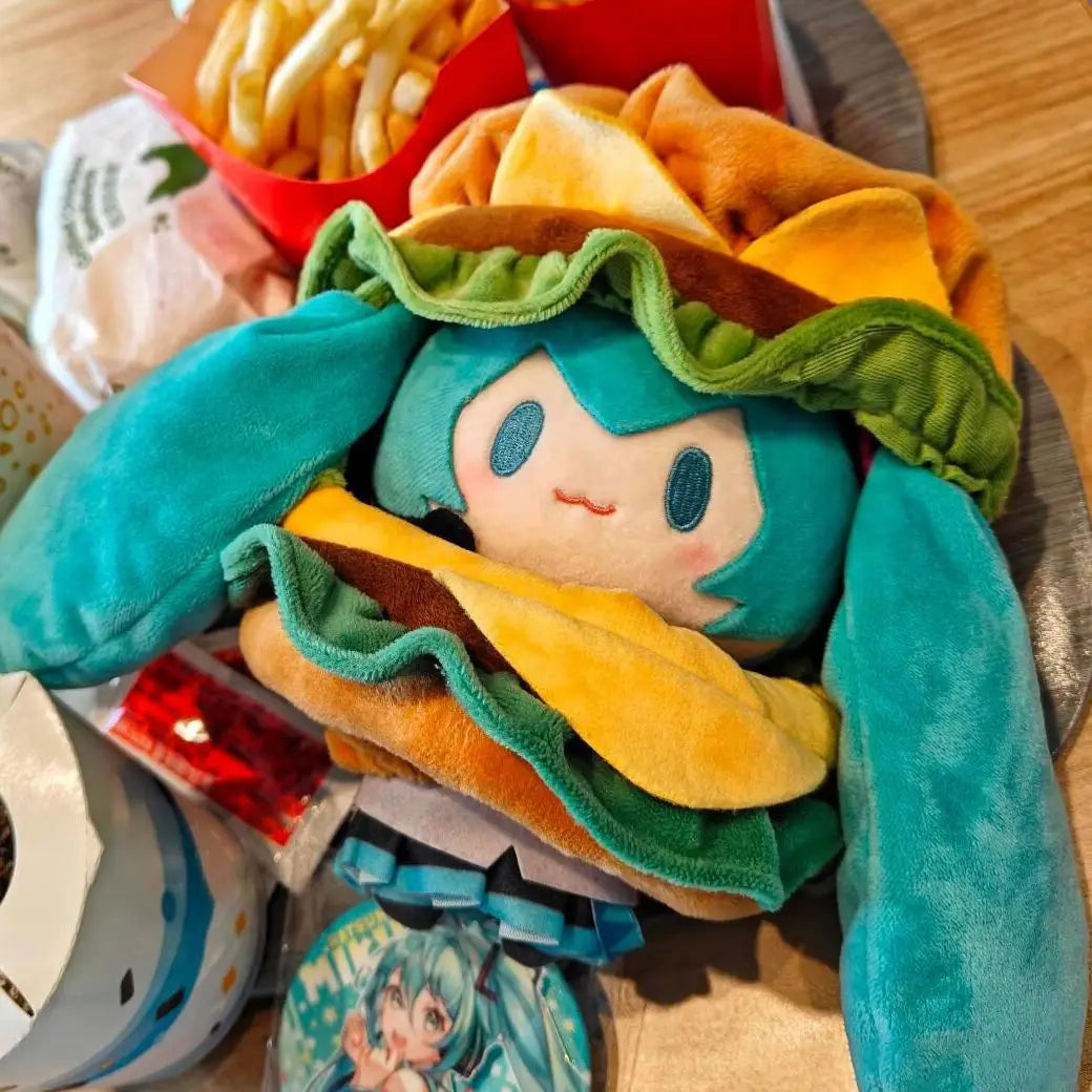 Hatsune Miku Kawaii Q Version Figure Plush Doll Cute Hamburg plush