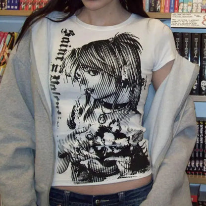 Misa Amane Death Note T-Shirt – Y2K Harajuku Streetwear Graphic Tee