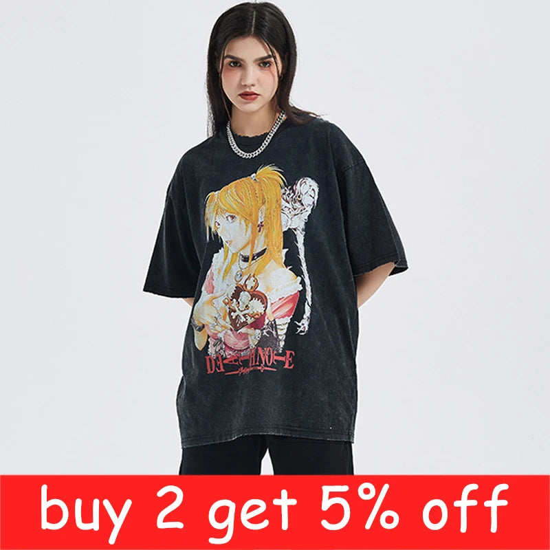 Vintage Misa Amane Death Note T-Shirt – Oversized Streetwear Vibes