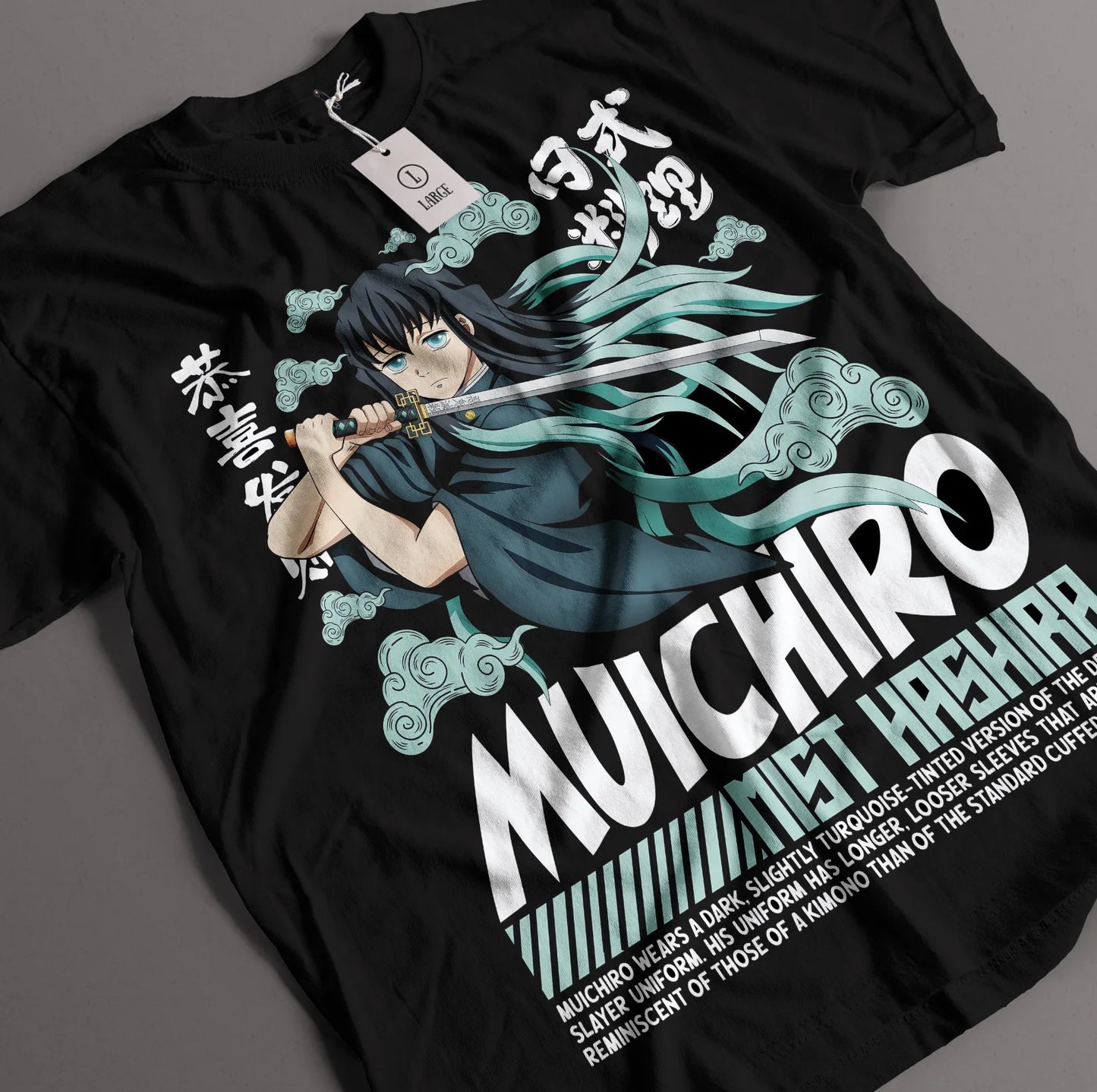 Muichiro Tokito Mist Hashira T-Shirt – Demon Slayer Organic Cotton Tee