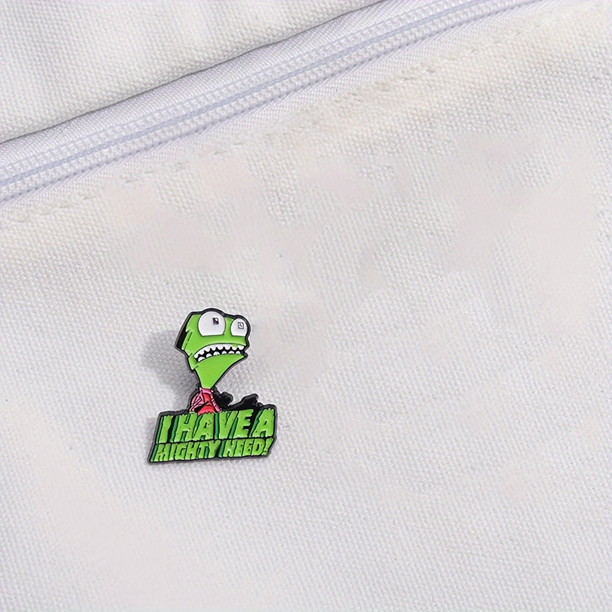 Invader Zim Gir Enamel Lapel Pin – Quirky Green Character Badge for Backpacks, Jackets, and Accessories